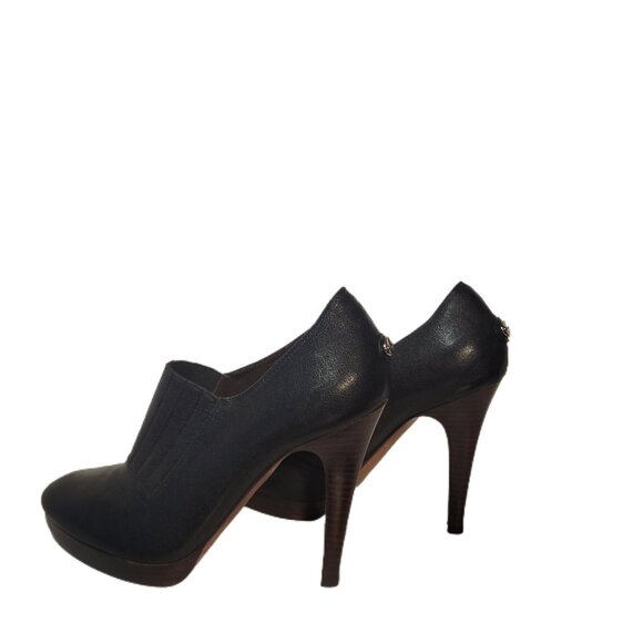 High Heel Leather Ankle Booties BCBG MaxAzria Catilda Size 9 Stilettos Dark Brow - Picture 14 of 14